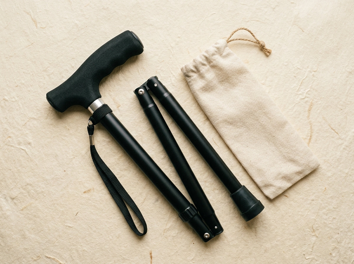 Faltbarer Aluminium-Gehstock Reisebegleiter